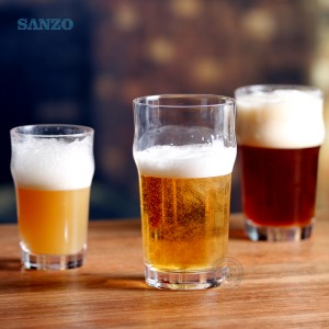 Sanzo Custom Logo Μπύρα γυάλινη κούπα ποτήρι κρύσταλλο γυαλιά χειροποίητα μπιζουτιέρες Stein Cups
