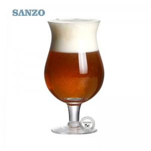 Γυαλί από γυαλί Sanzo Ale Προσαρμοσμένο χειροποίητο διαφανές γυαλί 6 μπύρας γυαλιού Peroni