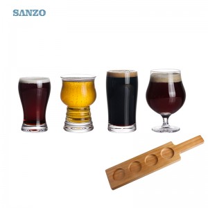 Γυαλί από γυαλί από γυαλί Sanzo Beer Εξατομικευμένες γυάλινες μπύρες Pilsner